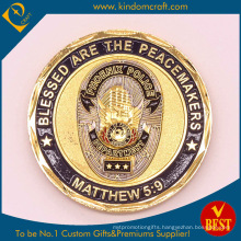 Gold Plating Metal Coin for Souvenir&Military&Police